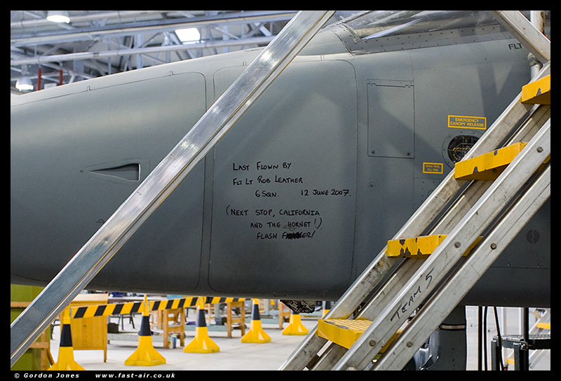 Fairwell message from the last 6 Sqn pilot of XZ103
