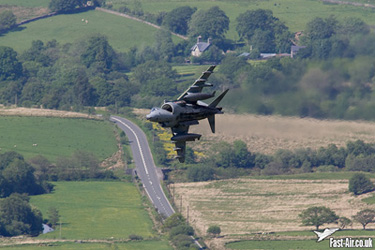RAF Harrier GR9 (ZD438) low level photo underside