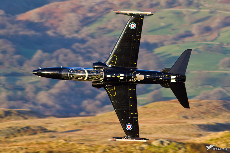RAF Hawk T2 ZK030 - 19 Sqn low level picture